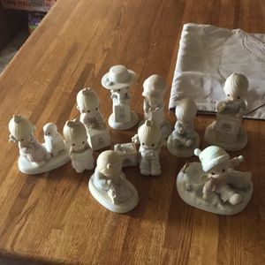 Collection of ten precious moments statues in good to excellent condition